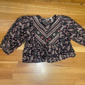Boho Style 3/4 Length Sleeve Blouse